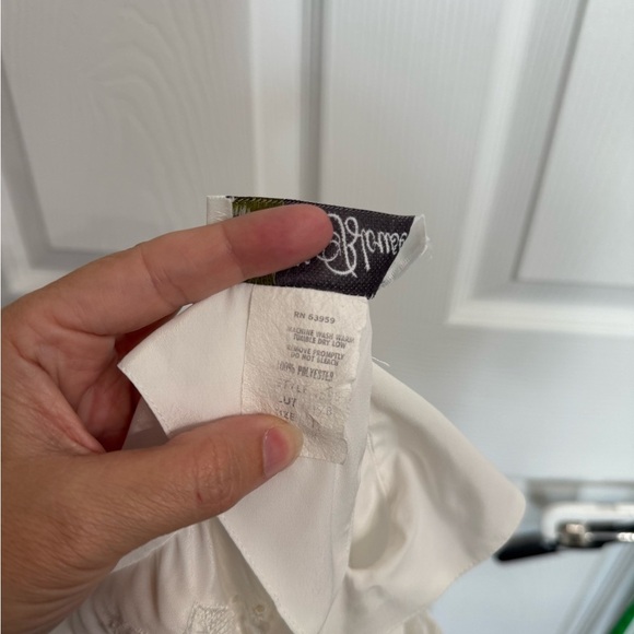 Vintage White Blouse Lace Cutout Detail Elegant 80s Style coquette girl M/L - Picture 6 of 6